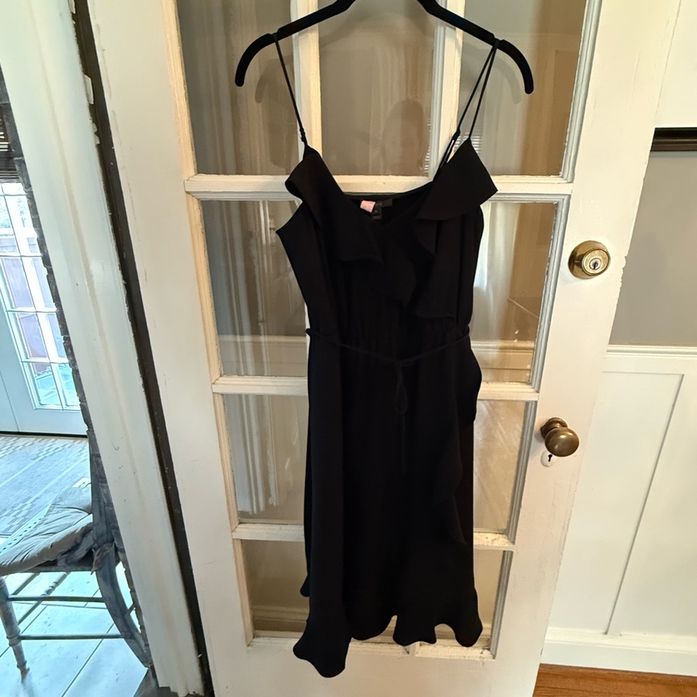 J. Crew | Like New | Adjustable Straps | Faux Wrap Midi | Black | 6